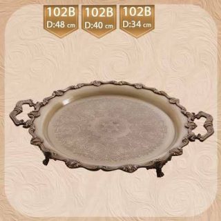 سینی گرد بزرگ طرح راجرز برنزی102bl