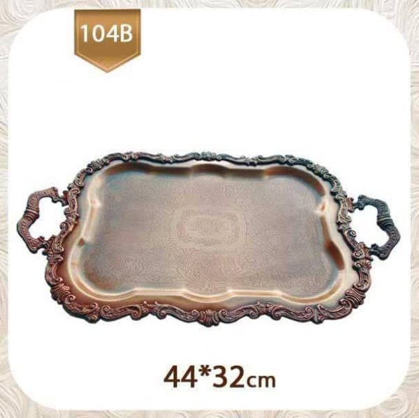 سینی شش خانه کنگره ای برنزی 104b
