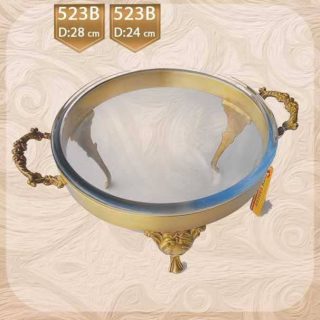 سالادخوری گرد مدرن برنزی با بلور 523b