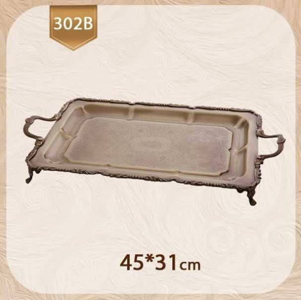 سینی برجسته پایه دار برنزی 302b
