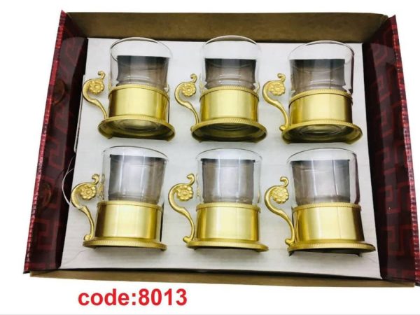 چایخوری توپر برنزی استکان ایرانی 8013b