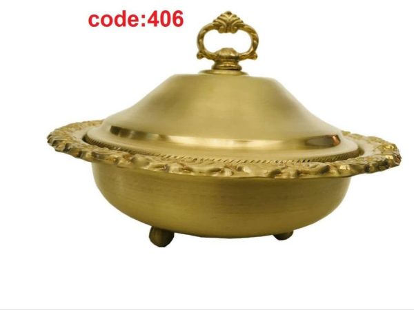 شکلات خوری درب دار برنزی 406b